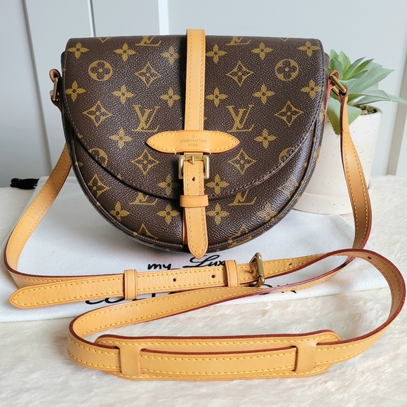 💕BEAUTIFUL Very Rare Louis Vuitton Monogram Canvas Chantilly MM NEW MODEL - Picture 1 of 16